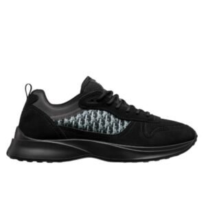 Dior B25 Suede Black on Black White