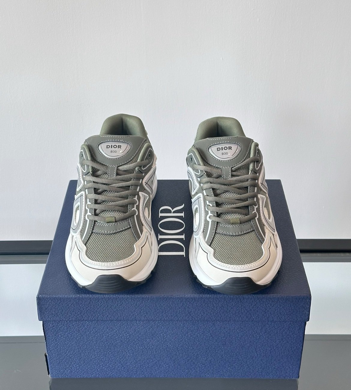 Dior B30 Reflective Olive Green White - Afbeelding 6