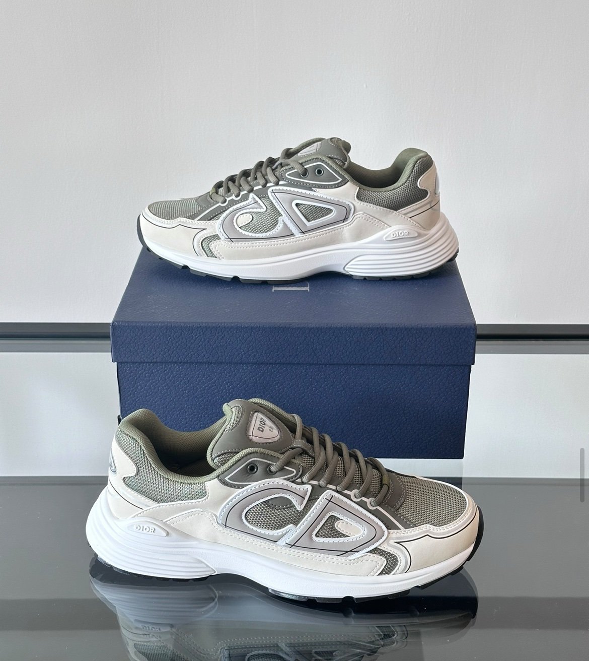 Dior B30 Reflective Olive Green White - Afbeelding 4