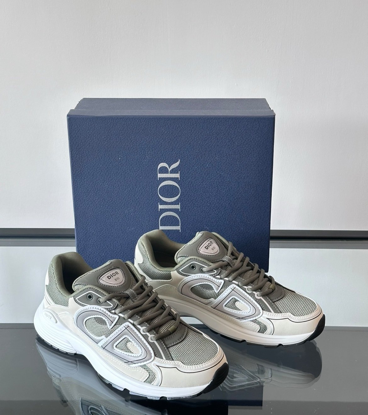 Dior B30 Reflective Olive Green White - Afbeelding 5