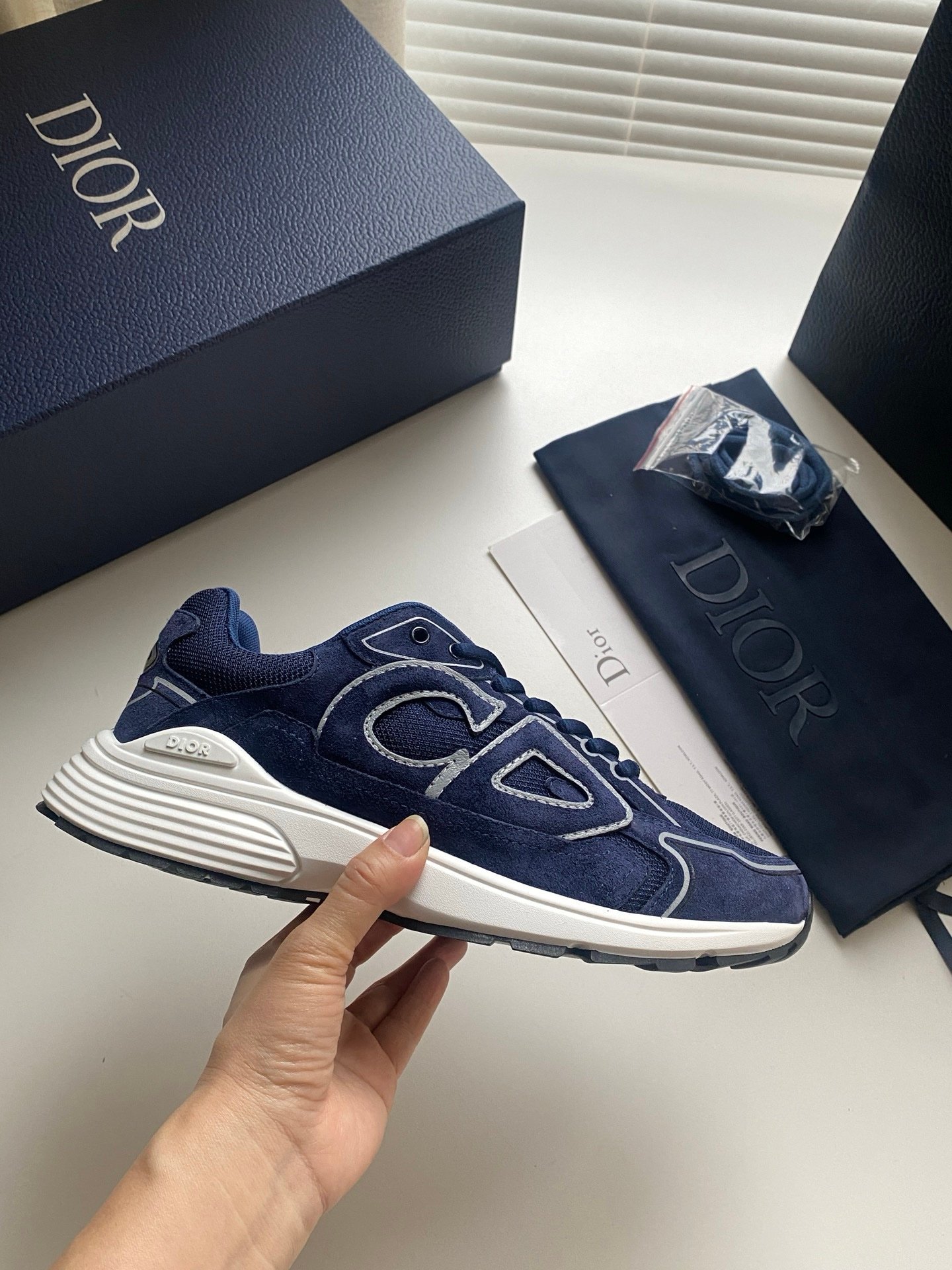 Dior B30 Suede Navy Blue - Afbeelding 2