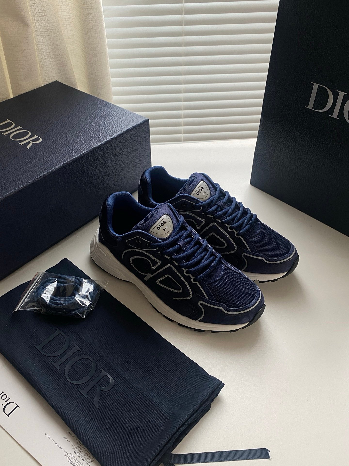 Dior B30 Suede Navy Blue - Afbeelding 3