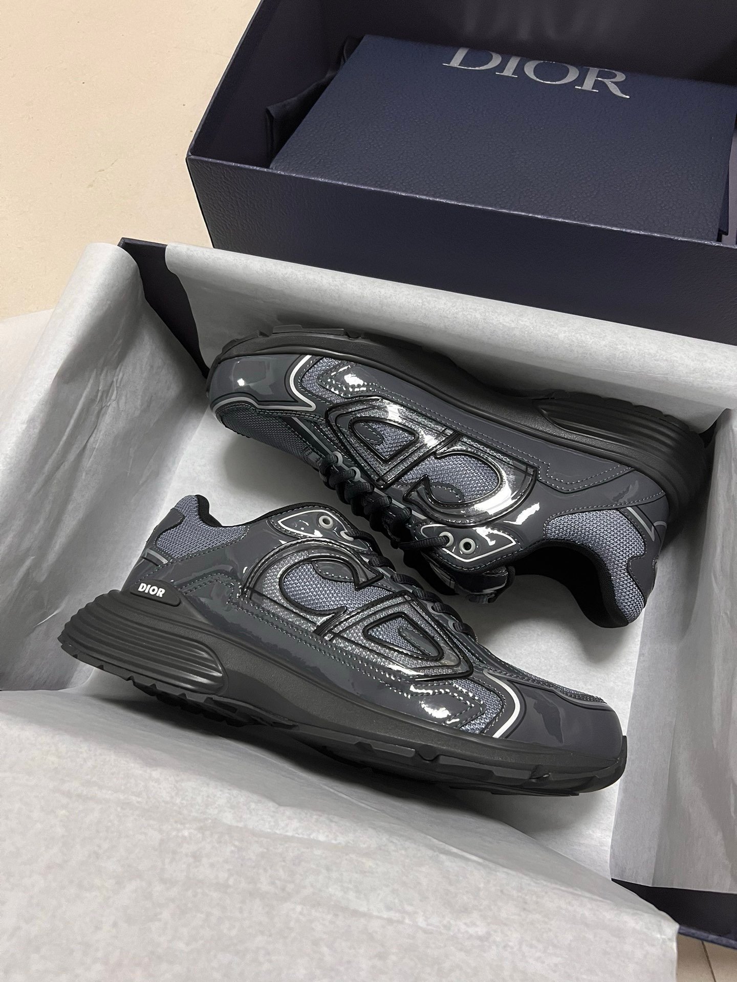 Dior B30 Reflective Patent Grey - Afbeelding 2