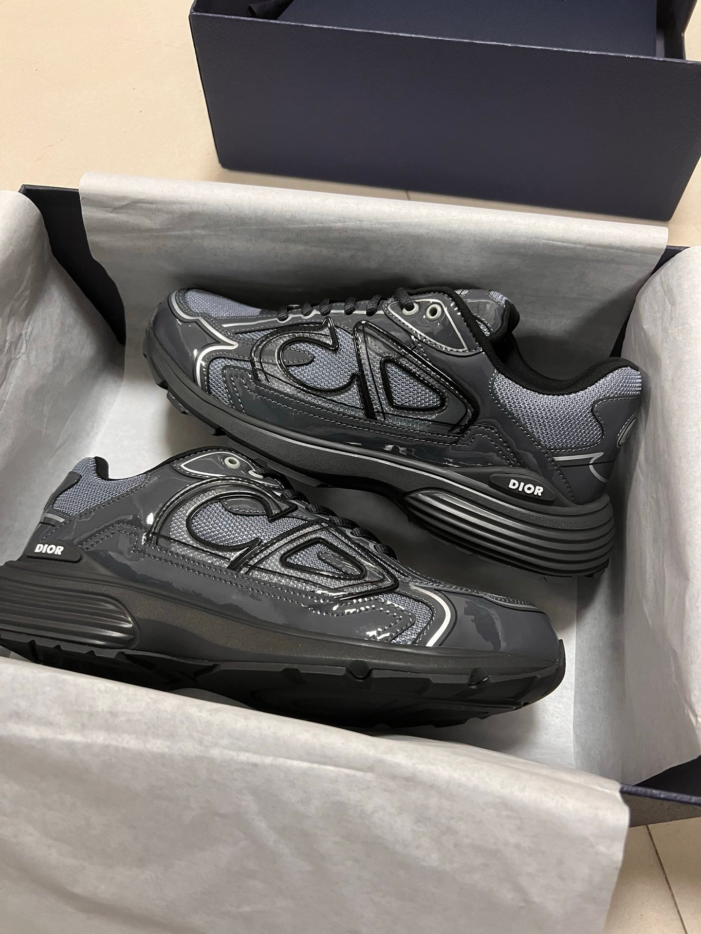 Dior B30 Reflective Patent Grey - Afbeelding 5