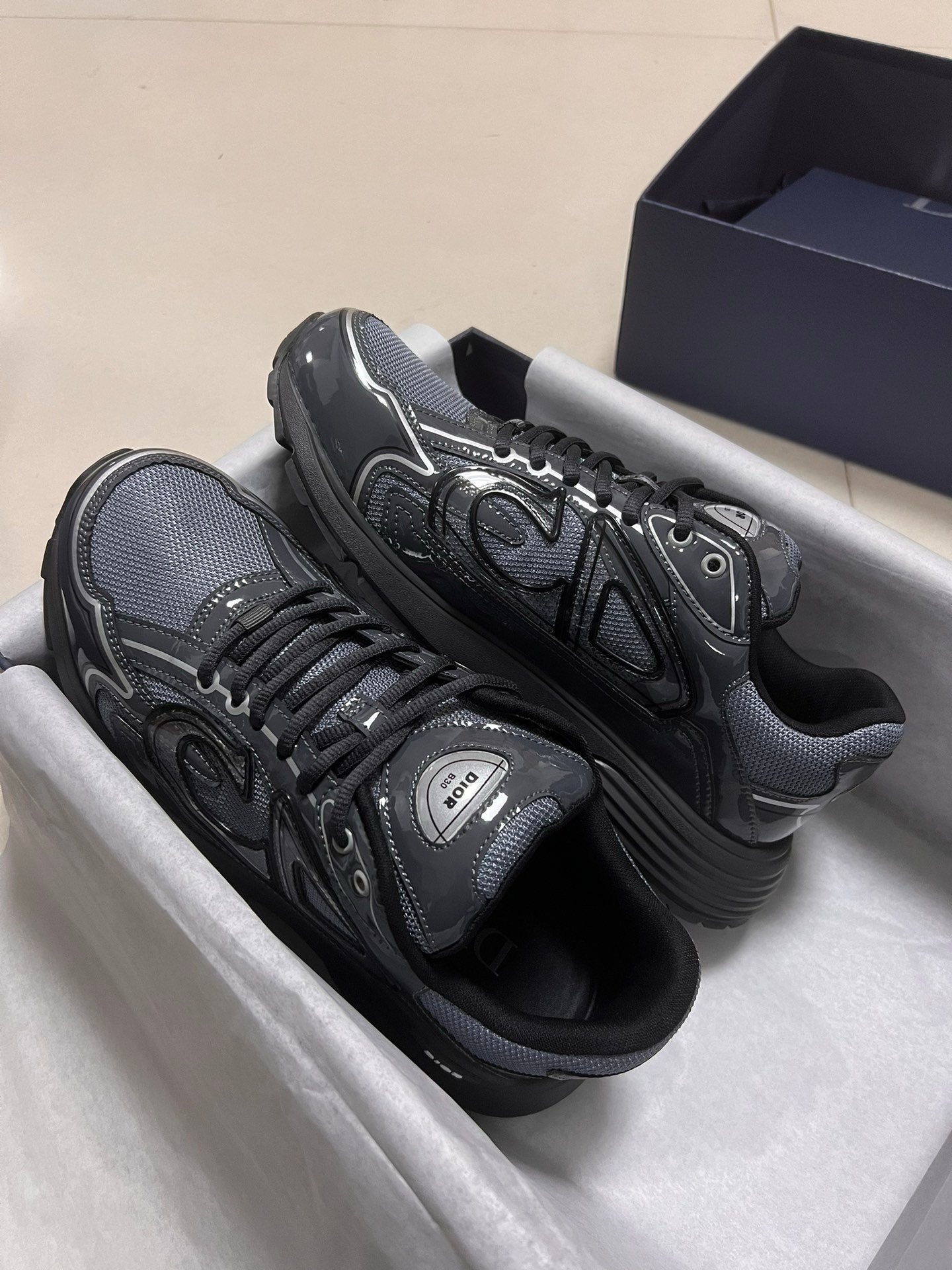 Dior B30 Reflective Patent Grey - Afbeelding 6