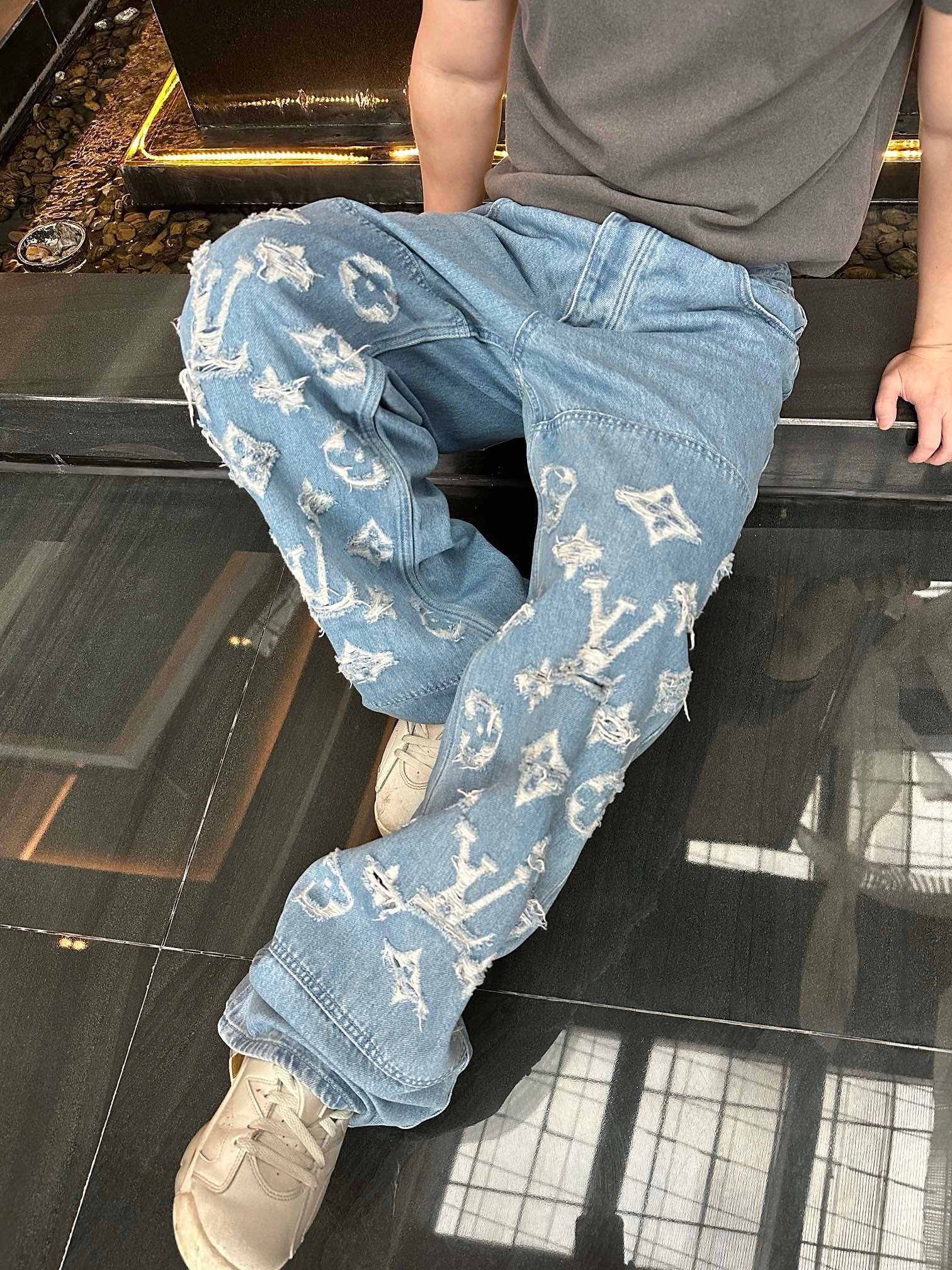 Louis Vuitton Denim Skate Jeans Blue - Afbeelding 4
