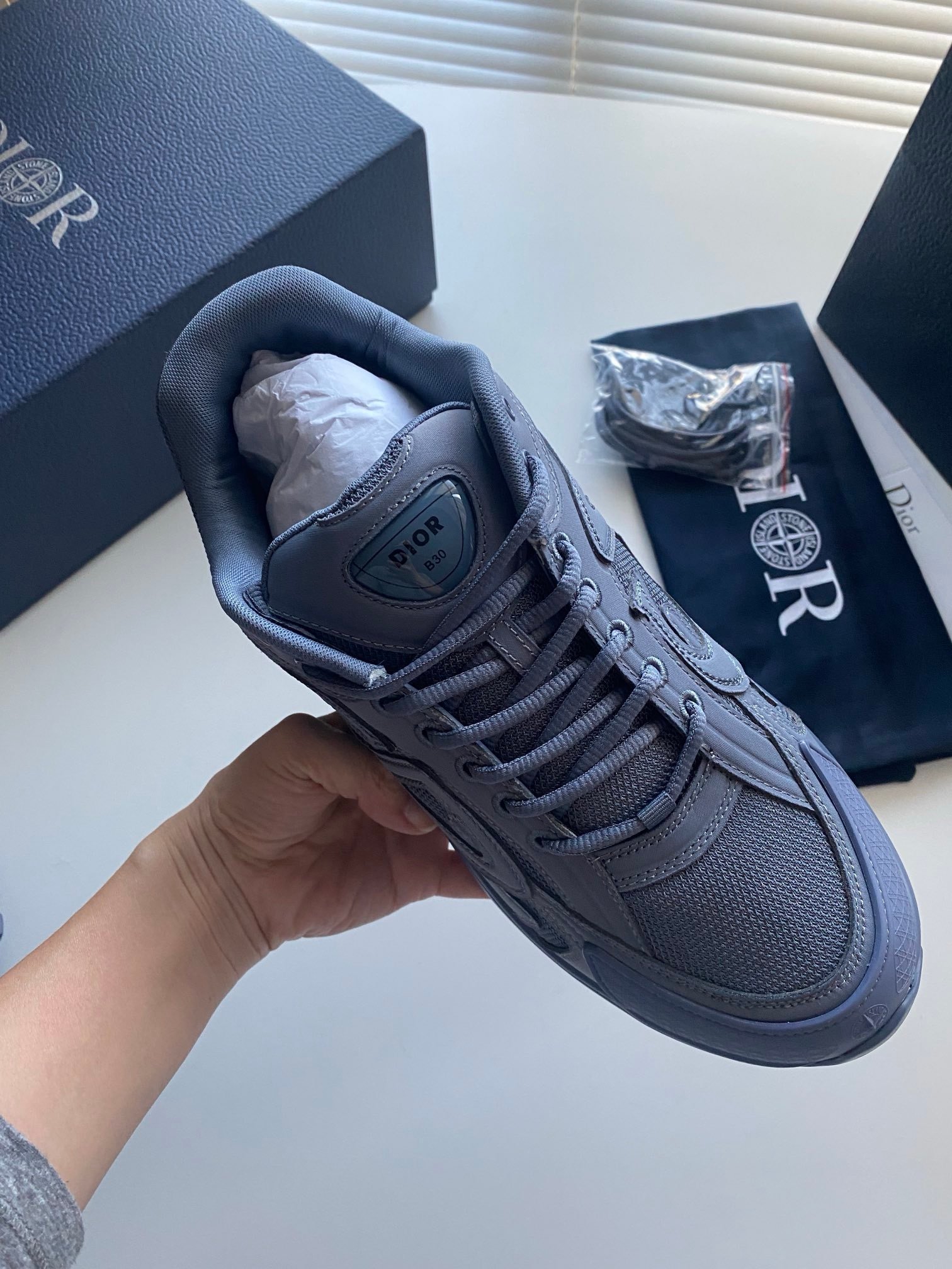 Dior B30 x Stone Island Blue - Afbeelding 6