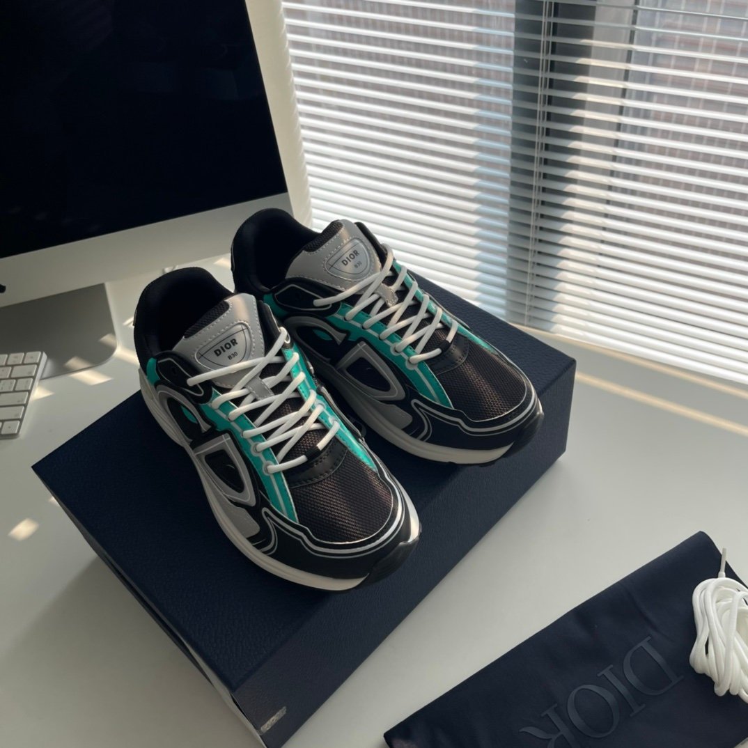 Dior B30 Reflective Black Green White - Afbeelding 3