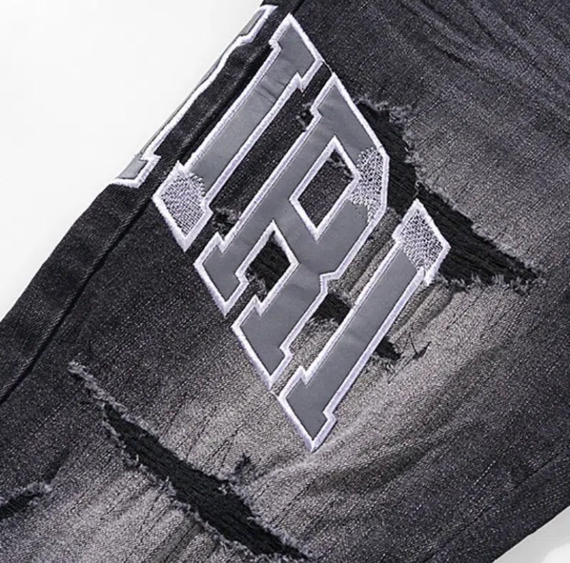 Amiri Grey Logo Jeans Black Slim Fit - Afbeelding 6
