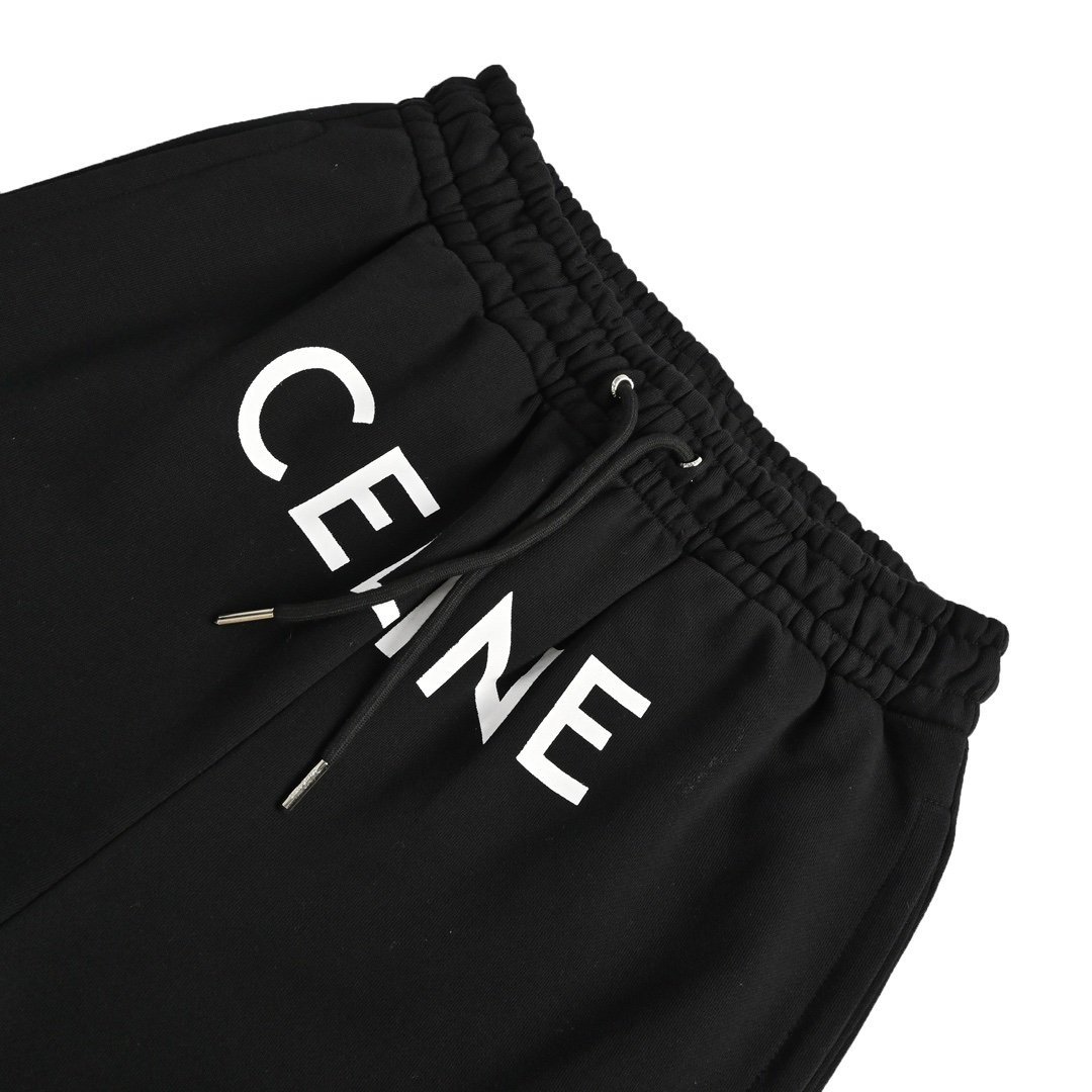 Celine Track Pante Black In Cotton Fleece - Afbeelding 4