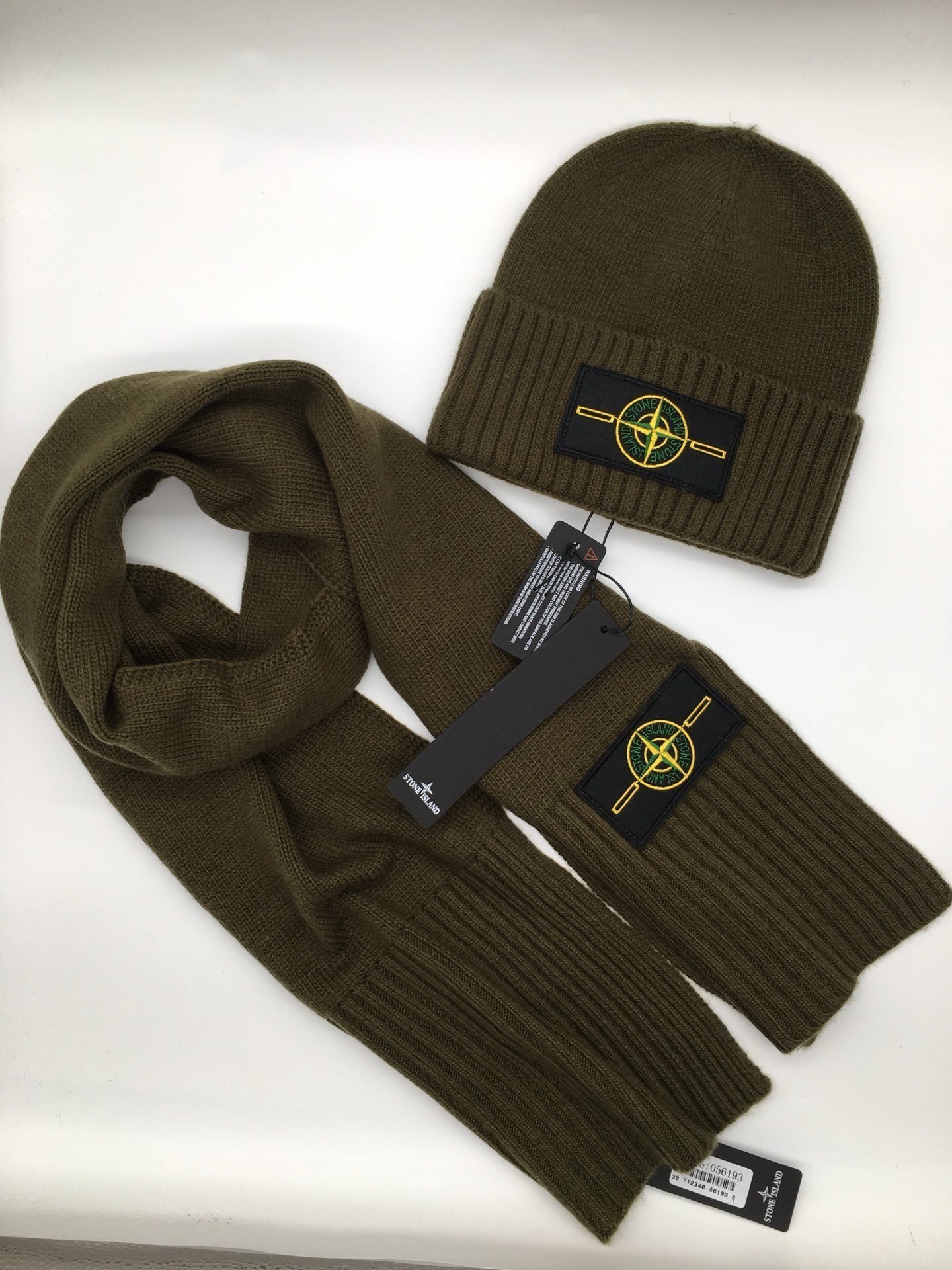Stone Island Logo Patch Sjaal & Muts Set - Afbeelding 3