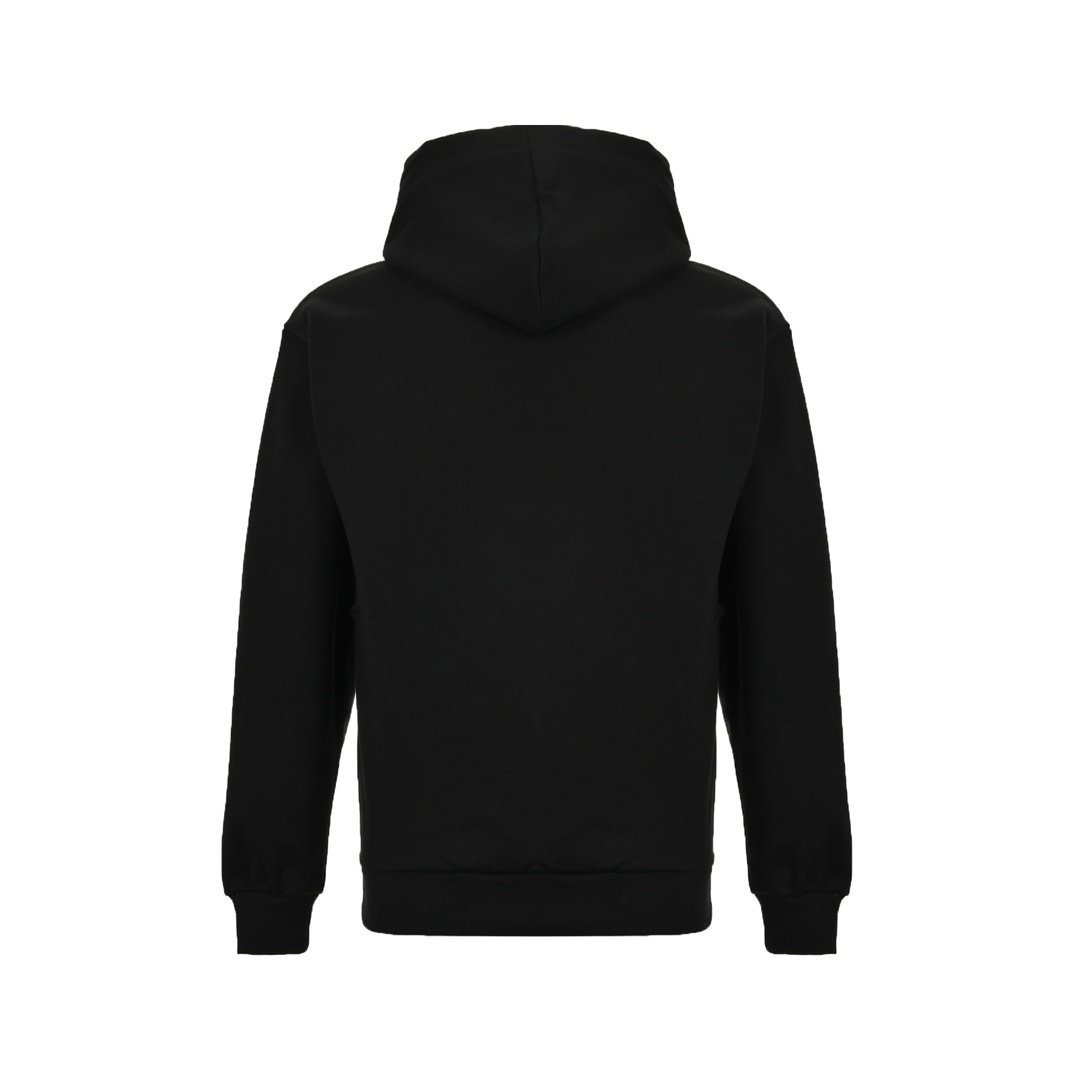 Celine Loose Hoodie In Cotton Fleece Black - Afbeelding 3