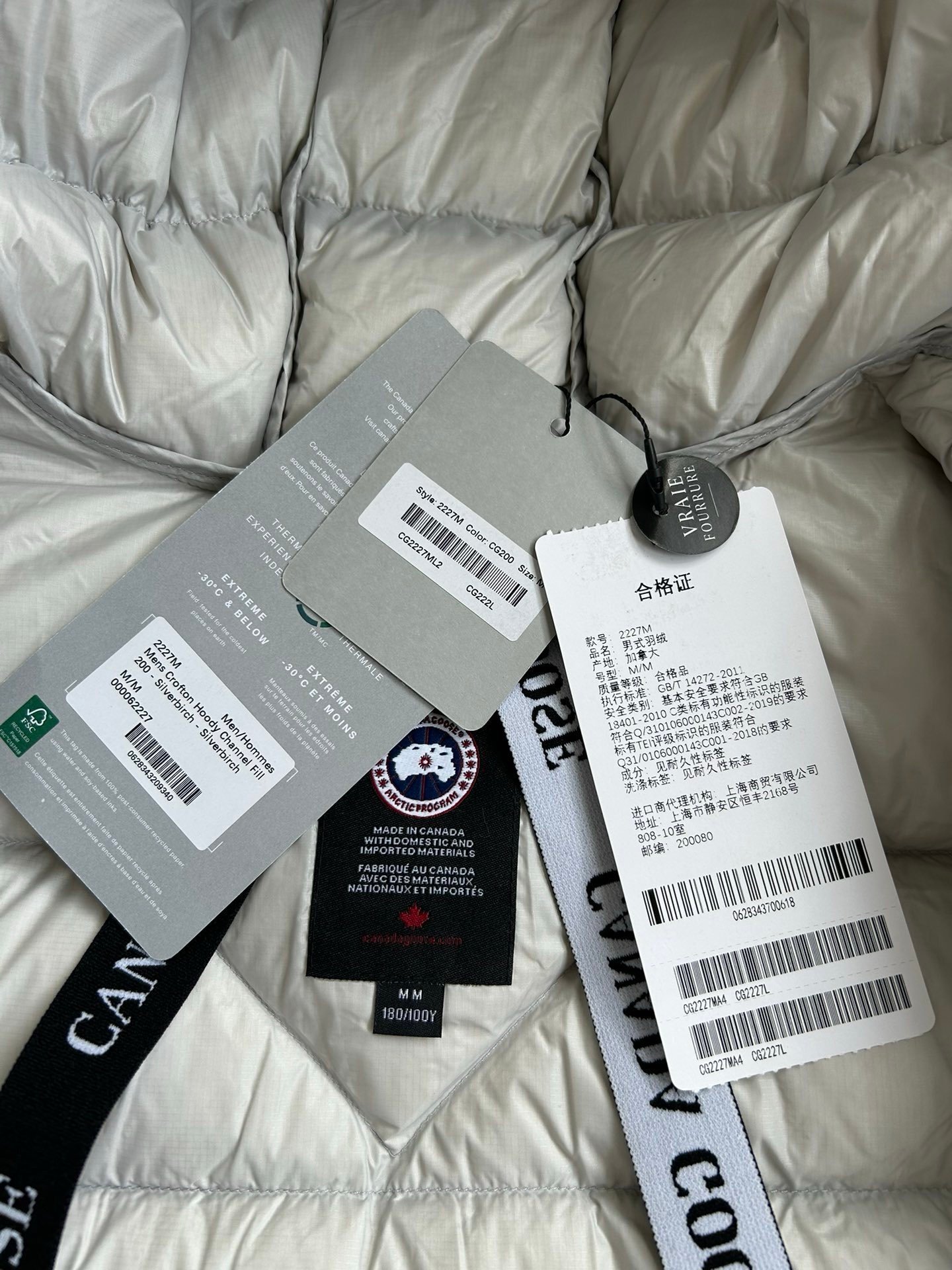 Canada Goose Crofton Down Jacket White - Afbeelding 7