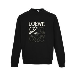 Loewe Anagram Embroidered Sweater Black