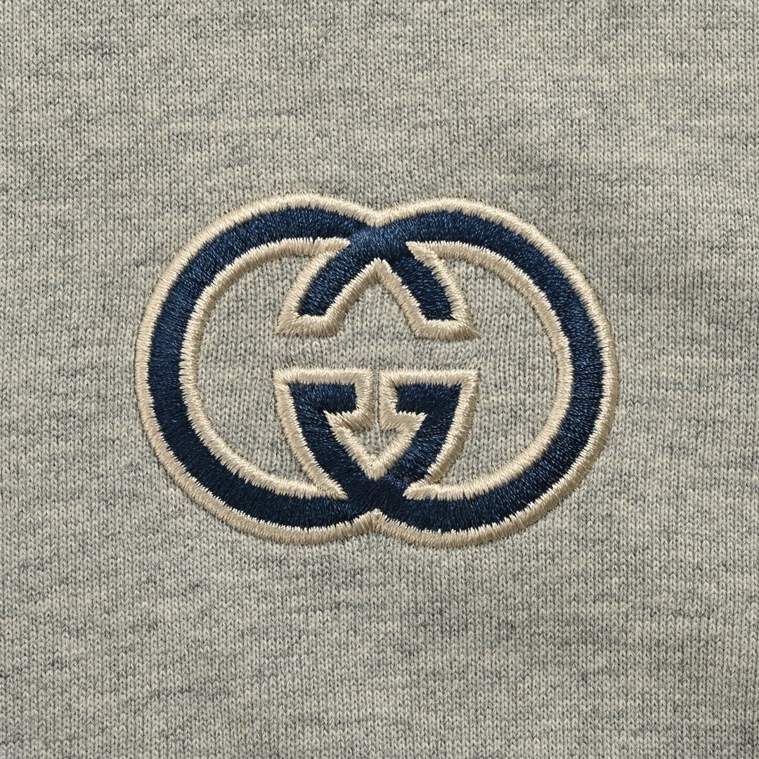 Gucci Cotton Jersey Hooded Sweatshirt Grey - Afbeelding 5