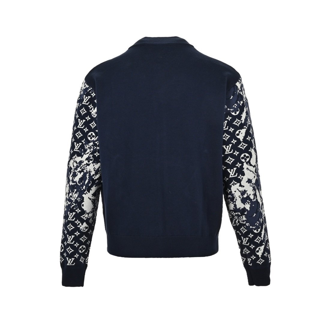 Louis Vuitton Zipped Cotton Blend Blouson Navy - Afbeelding 3