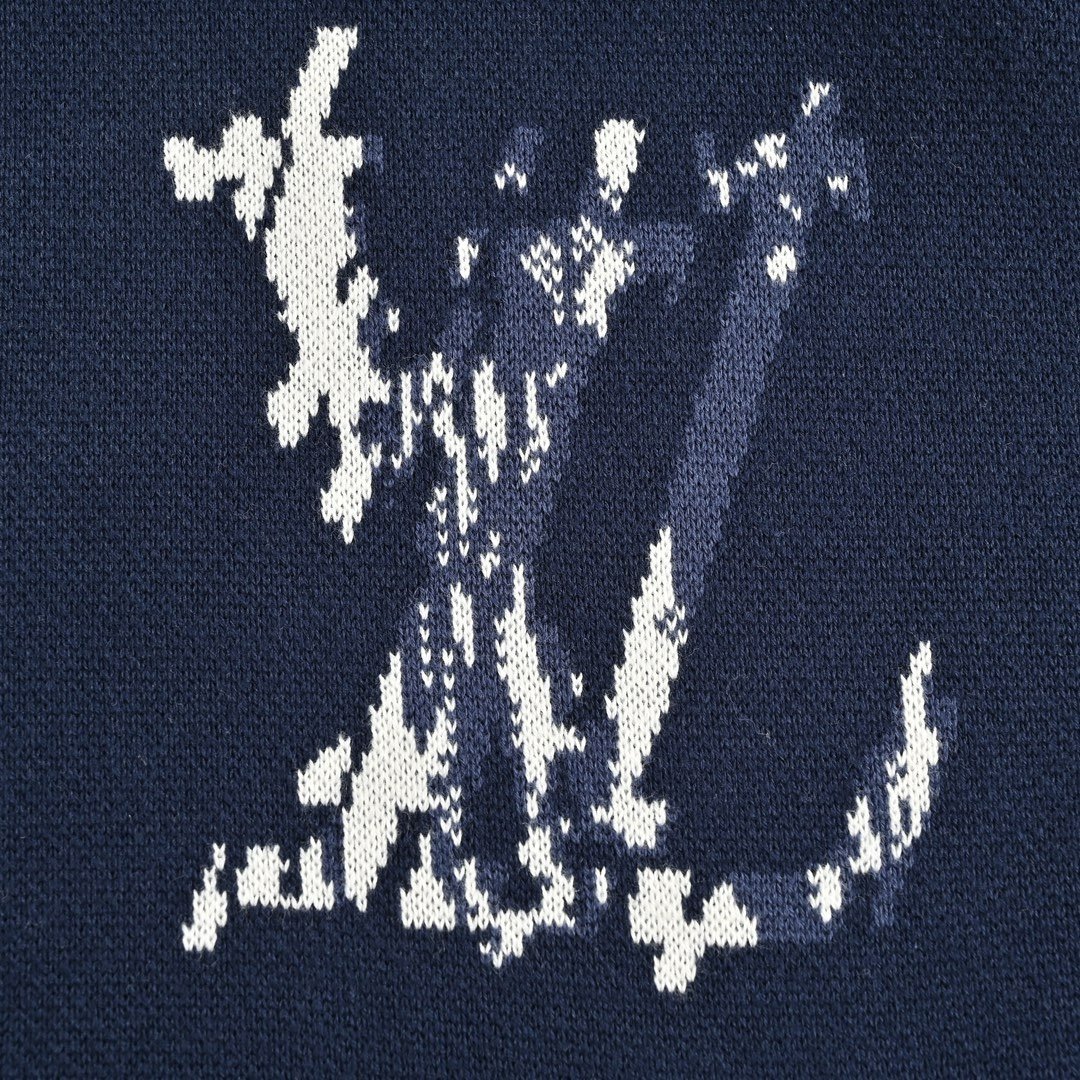 Louis Vuitton Zipped Cotton Blend Blouson Navy - Afbeelding 6