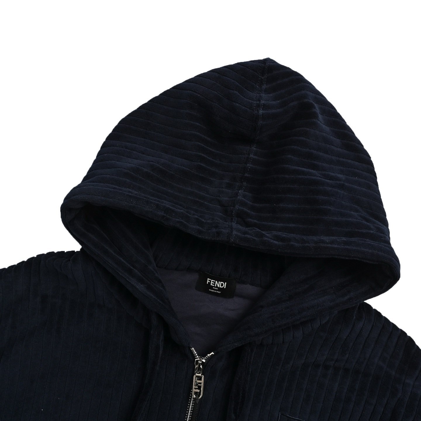 Fendi Zipped Hoodie Fabric Blue - Afbeelding 4