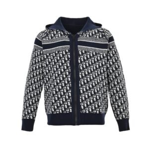 Dior Reversible Printed Cashmere Zip Hoodie