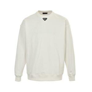 Prada Middle Logo Sweater White