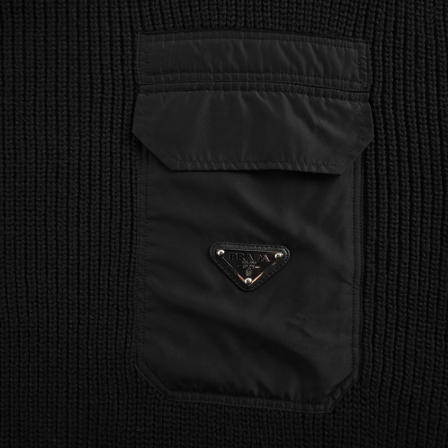 Prada Girocolla Patch-Detailed Knitted Sweater - Afbeelding 4
