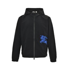 Burberry Nylon Jacket In Black