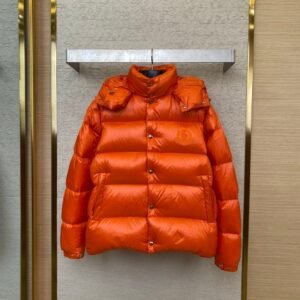 Alternative view of Moncler Lamentin Quilted Puffer Jacket Orange