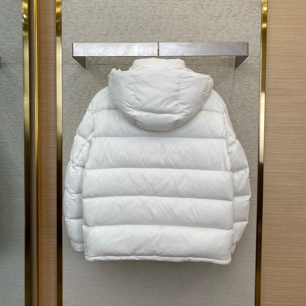 Moncler Maya Hooded Down Jacket White - Afbeelding 3