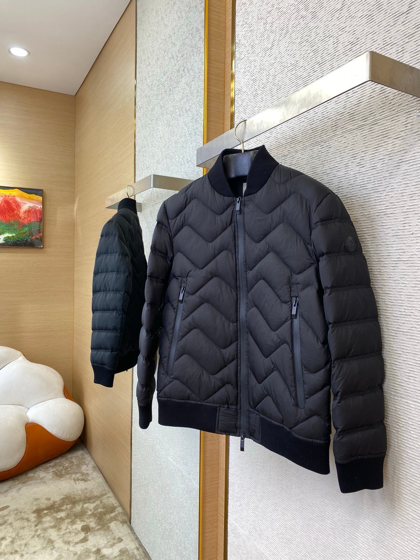 Moncler Ubac Short Down Jacket Black - Afbeelding 4