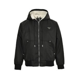Prada Re-Nylon Bomber Jacket Black