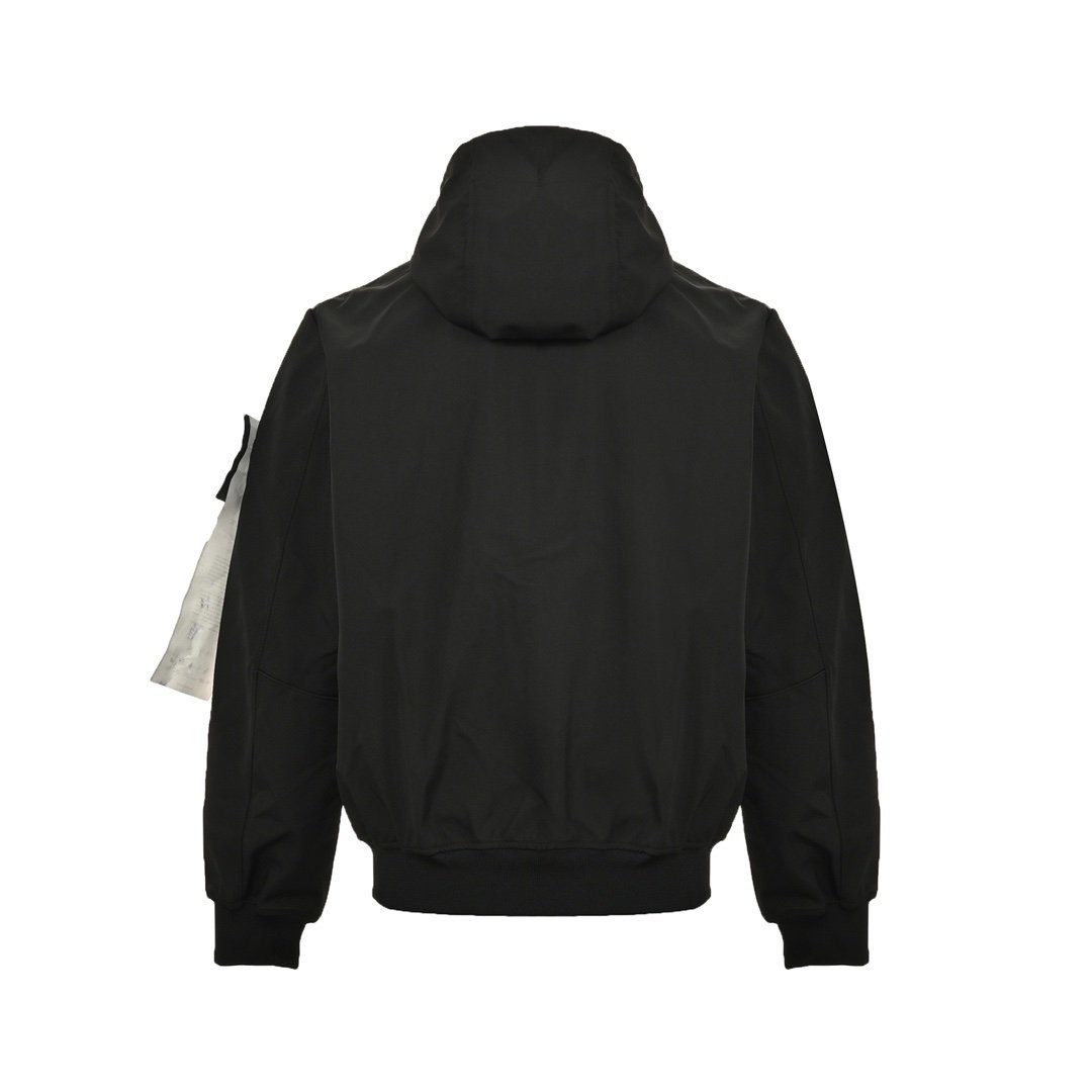 Stone Island 40227 Soft Shell Jacket Black - Afbeelding 3