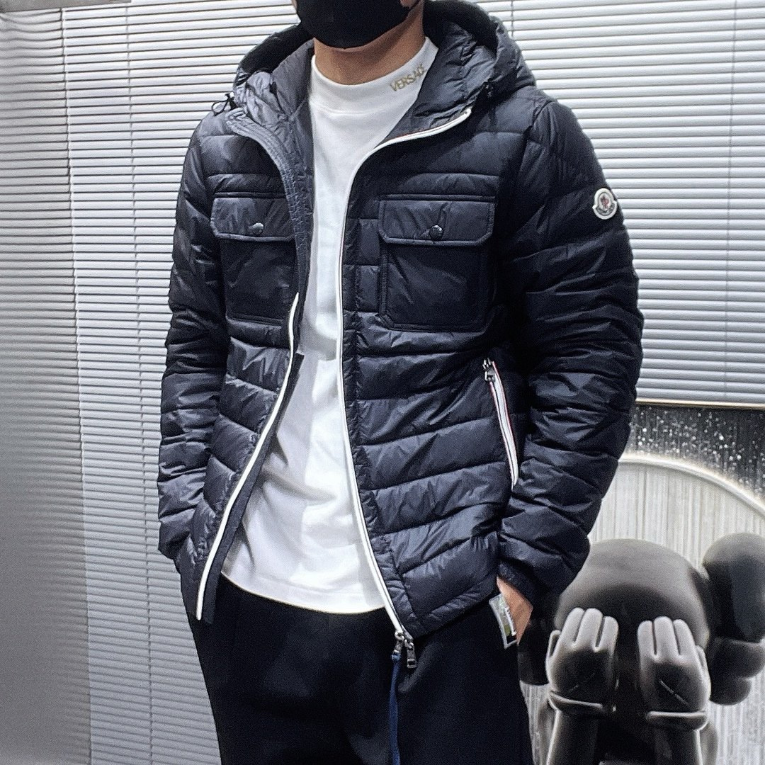 Moncler Douret Short Down Jacket Black - Afbeelding 4