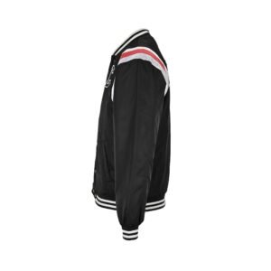 Alternative view of Celine Homme Teddy Logo-Appliquéd Satin Varsity Jacket Black