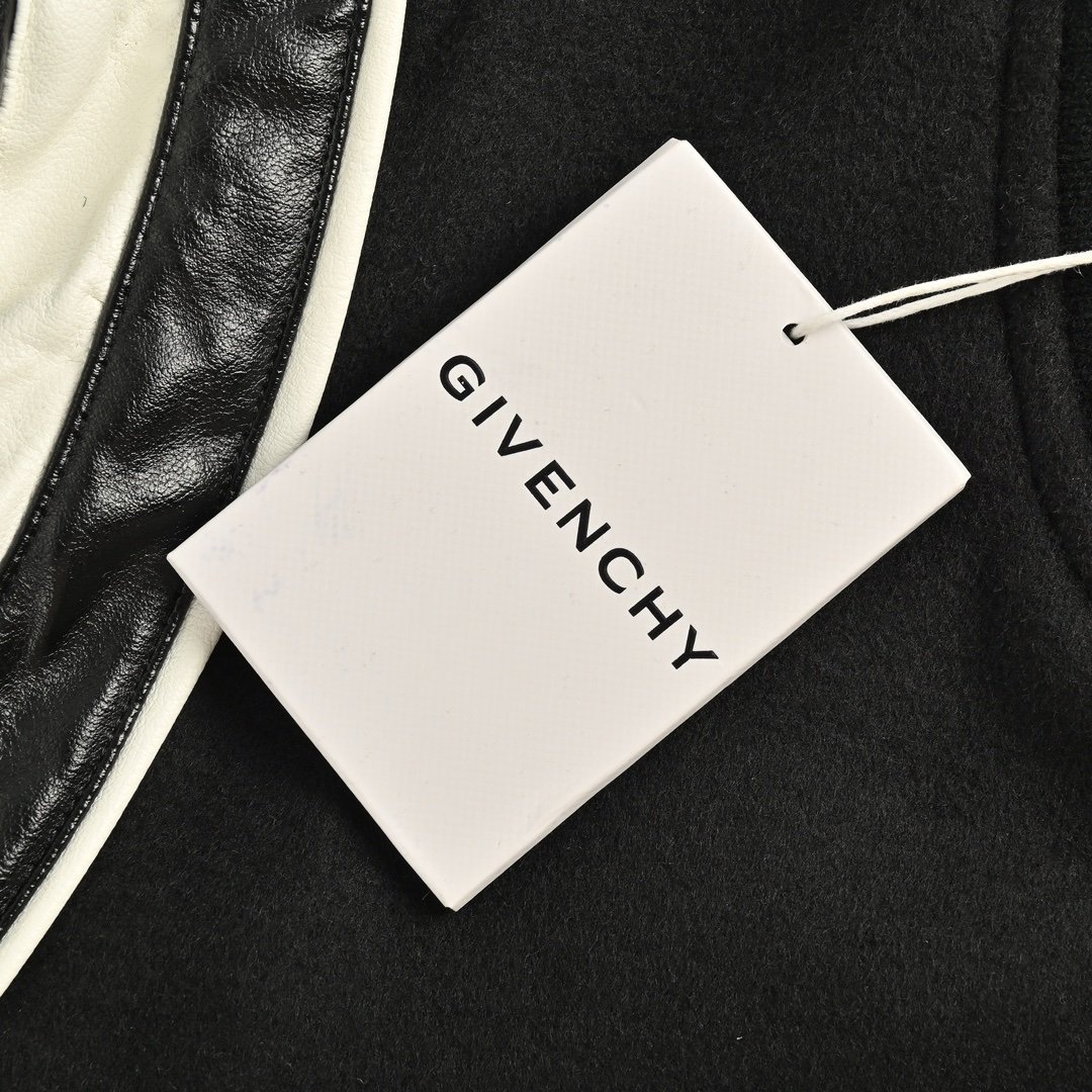 Givenchy Varsity Jack In Cotton Black Leather - Afbeelding 4