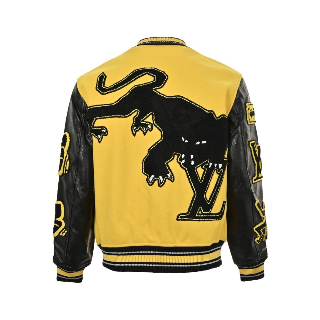 Louis Vuitton Embroidered Varsity Blouson Yellow - Afbeelding 3