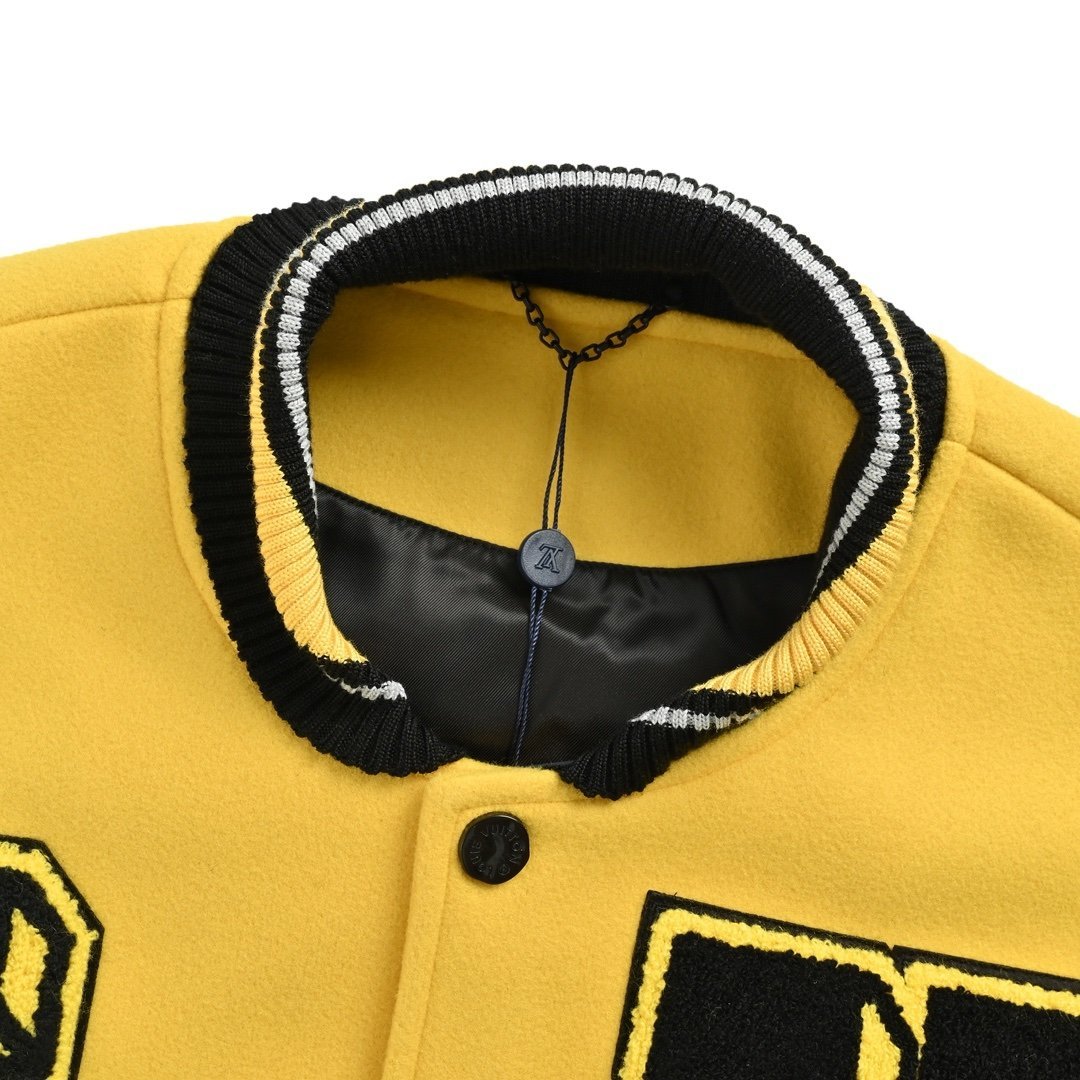 Louis Vuitton Embroidered Varsity Blouson Yellow - Afbeelding 4