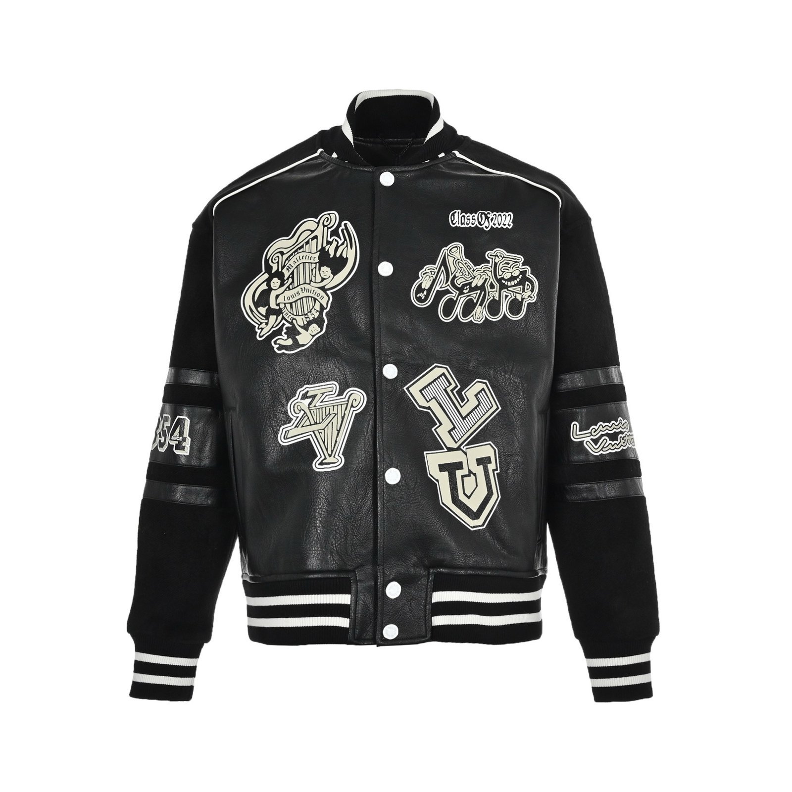 Louis Vuitton Varsity Blouson Black Leather