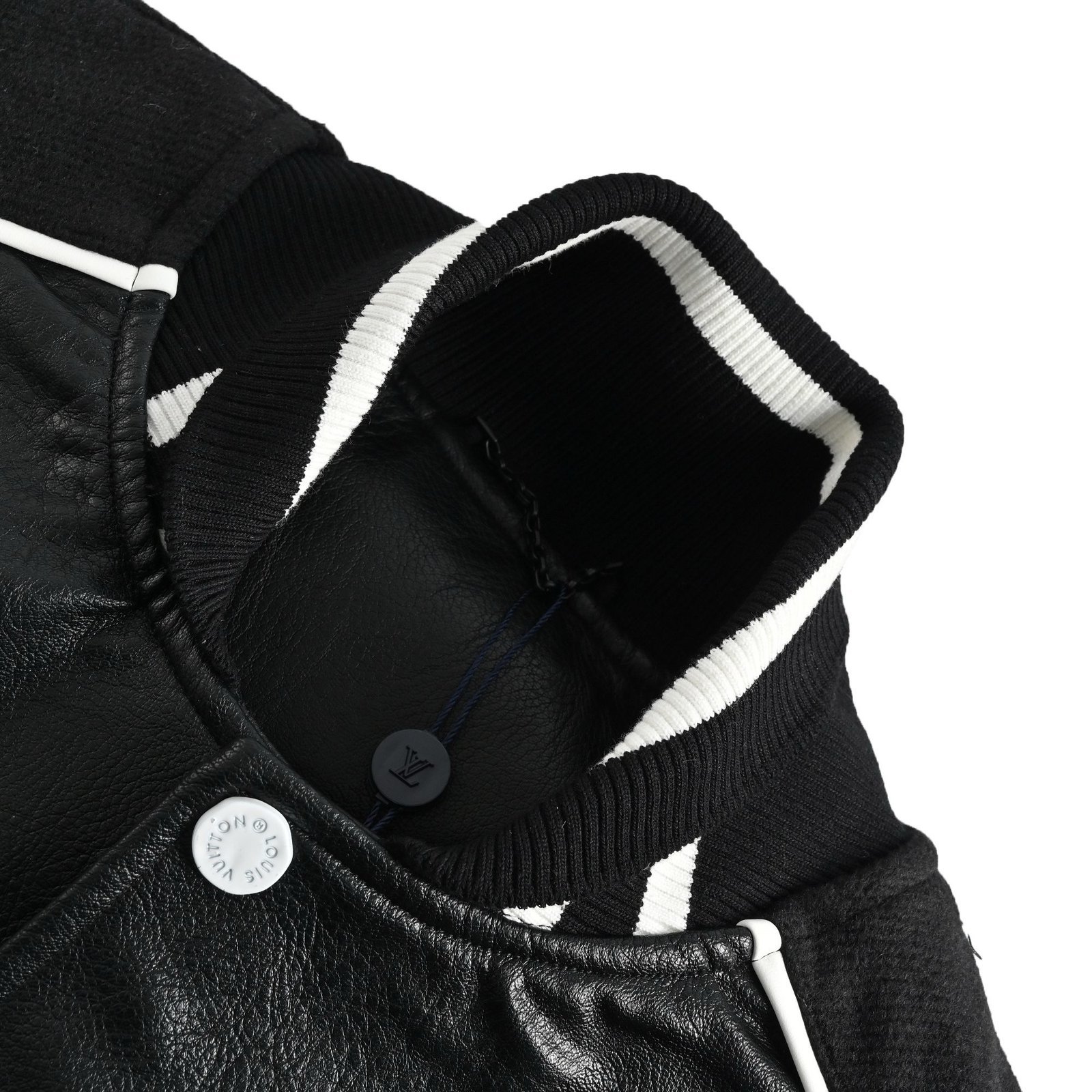 Louis Vuitton Varsity Blouson Black Leather - Afbeelding 4