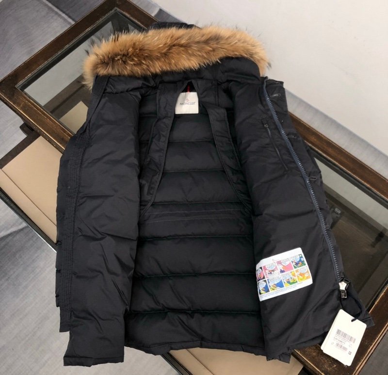 Moncler Clunye Hooded Mid-Length Down Jacket Black - Afbeelding 4