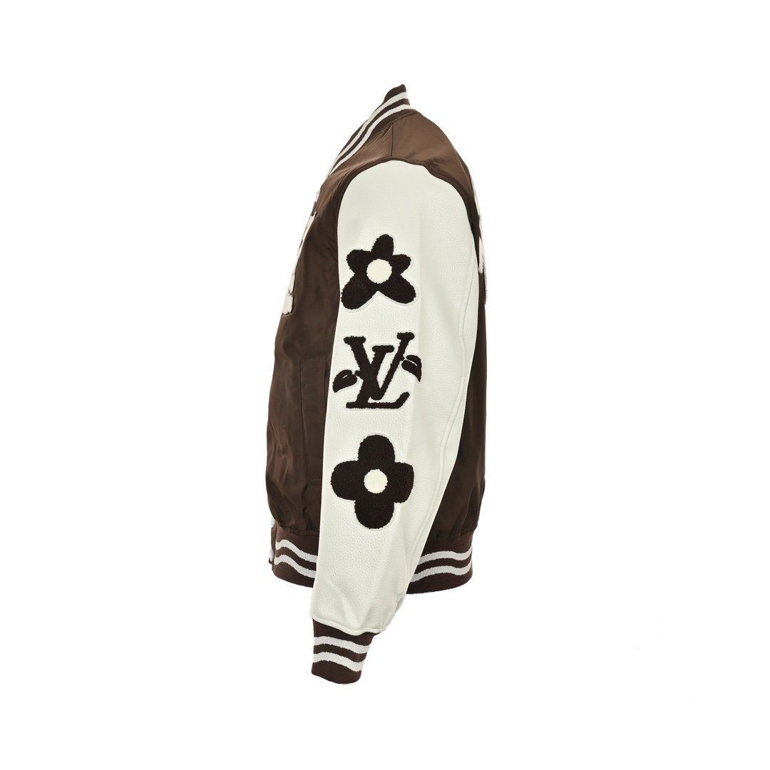 Louis Vuitton Varsity Blouson Brown Leather - Afbeelding 2