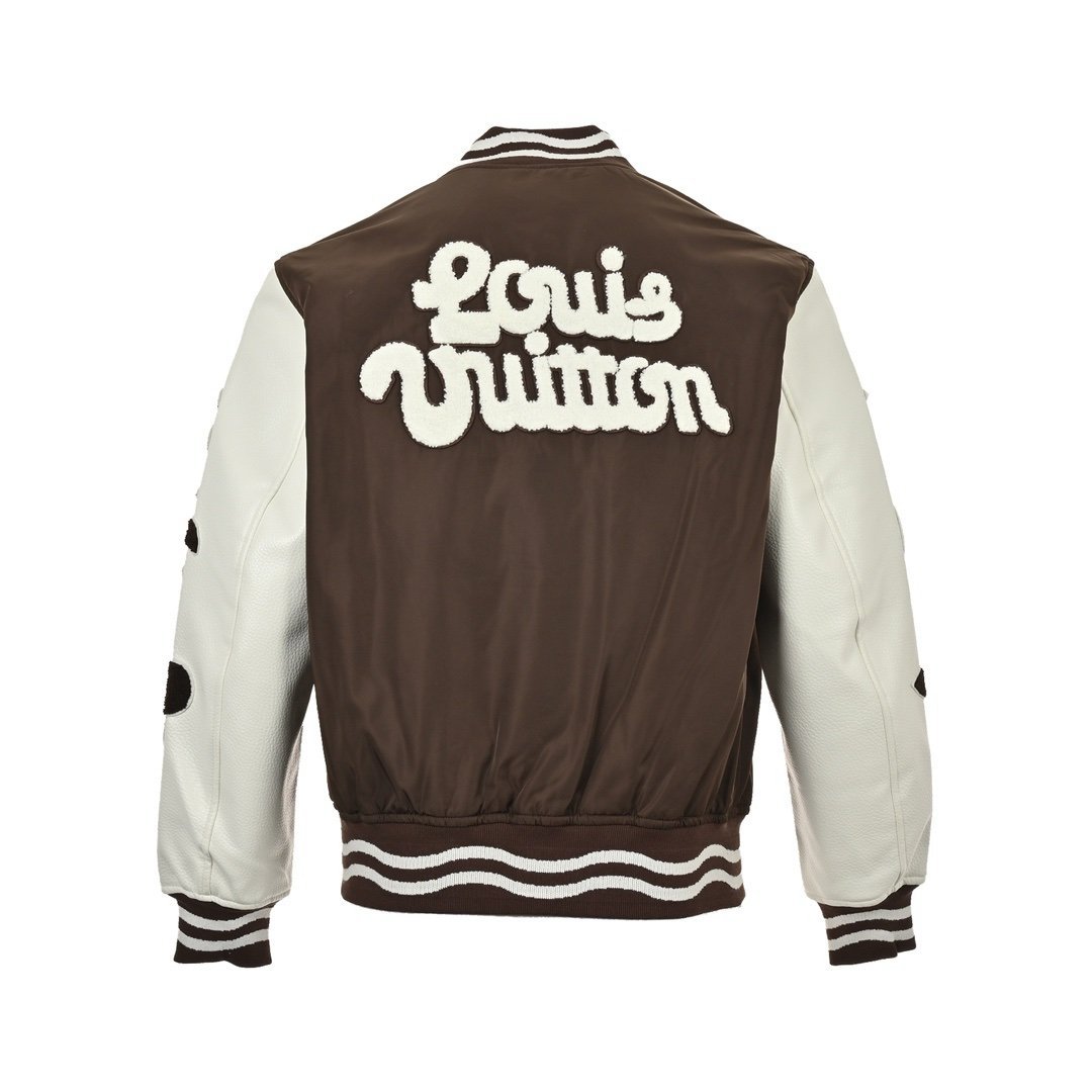 Louis Vuitton Varsity Blouson Brown Leather - Afbeelding 3