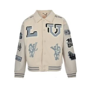 Louis Vuitton Multi-Patches Mixed Leather Varsity Blouson