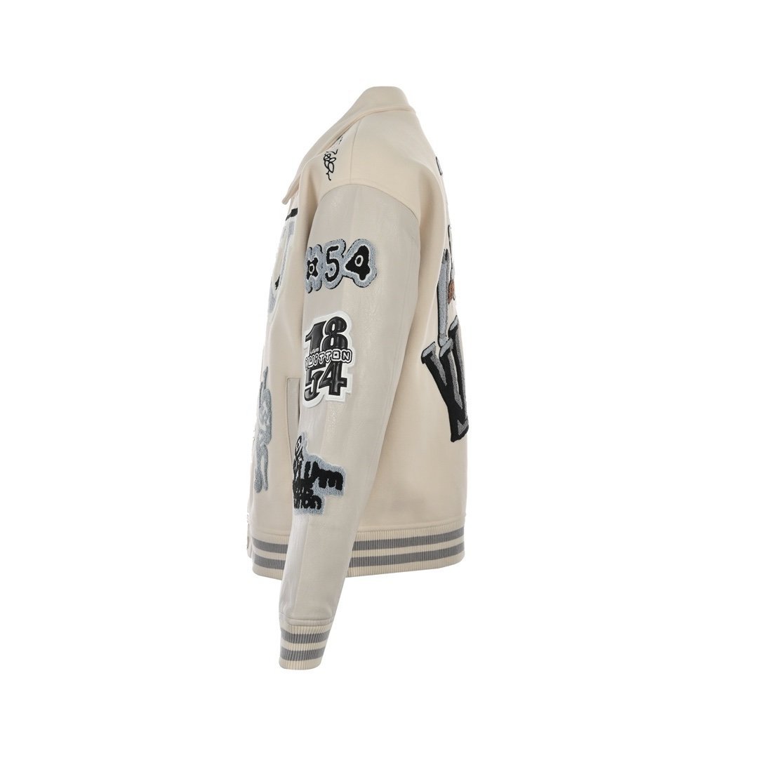 Louis Vuitton Multi-Patches Mixed Leather Varsity Blouson - Afbeelding 2