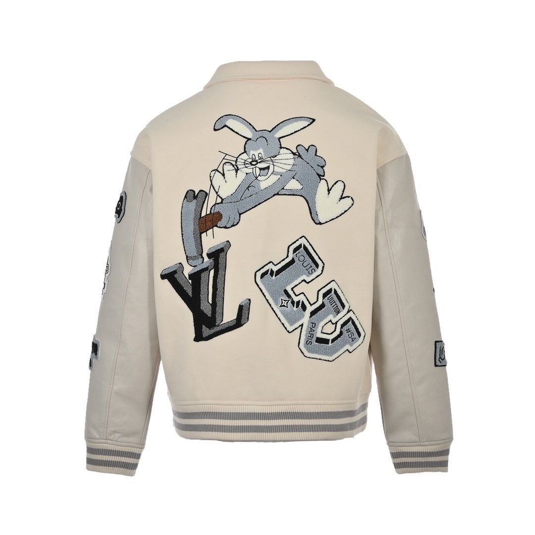 Louis Vuitton Multi-Patches Mixed Leather Varsity Blouson - Afbeelding 3