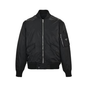 Prada Re-Nylon Bomber Jacket Black