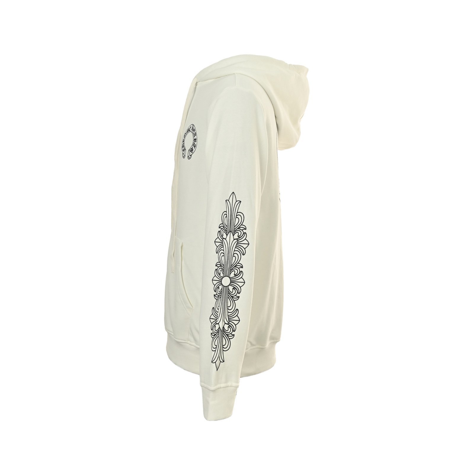 Chrome Hearts Horseshoe Logo Zip Up White - Afbeelding 2