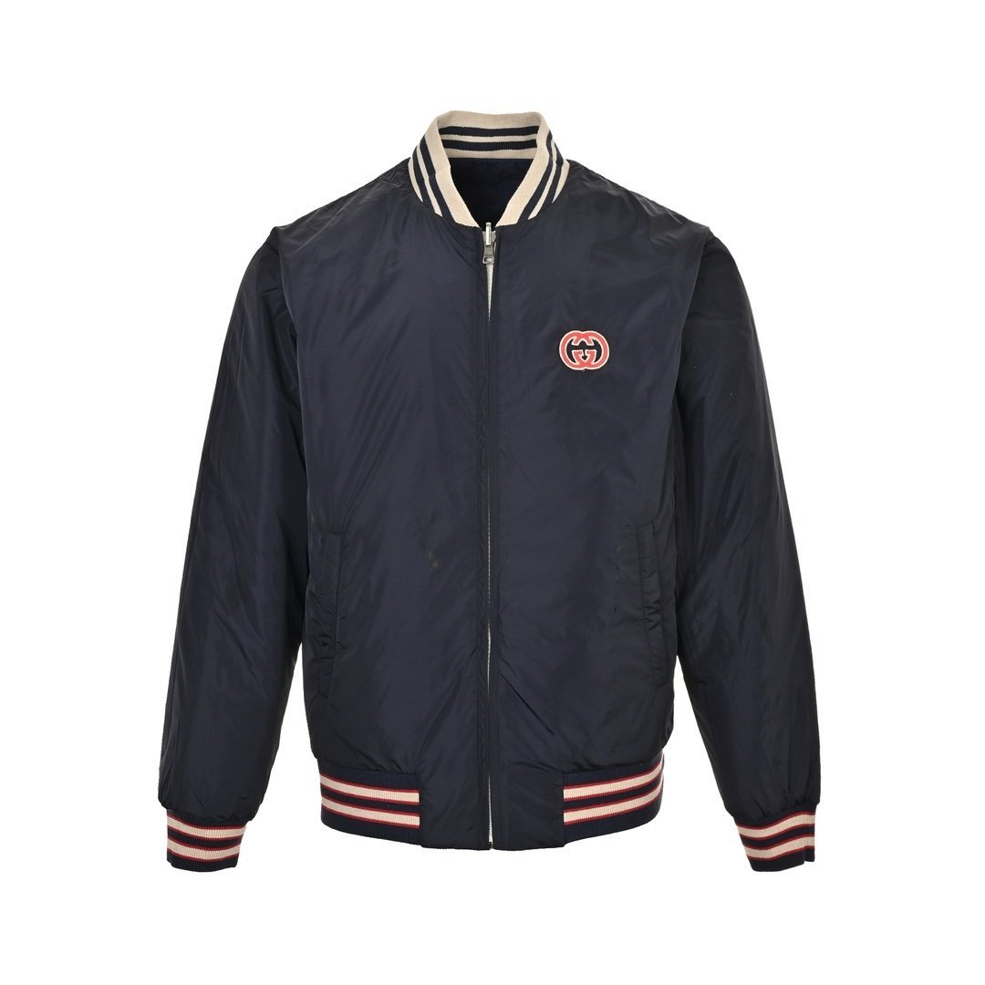 Gucci Reversible Nylon Canvas Jacket in Dark Blue - Afbeelding 2