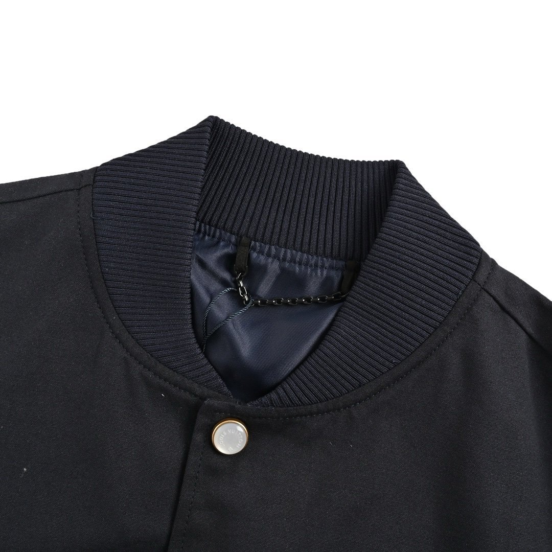 Louis Vuitton Embroidered Cotton Bomber Black - Afbeelding 4