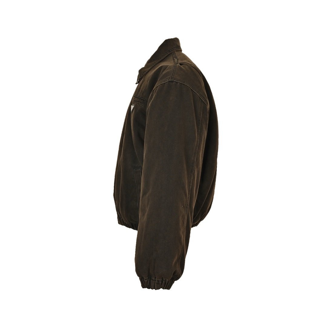 Prada Padded Denim Blouson Jacket Brown - Afbeelding 2