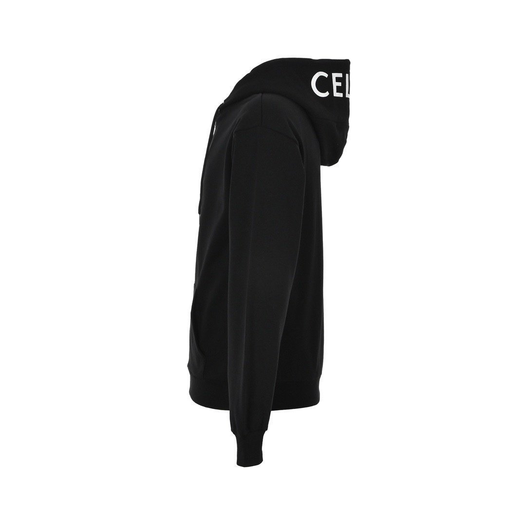 Celine Capuchon Logo Zip Up Black - Afbeelding 2